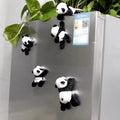 Cute Plush Panda Fridge Magnet – Soft Oval Fabric Refrigerator Decor Fridge Magnet Nixie WHITE