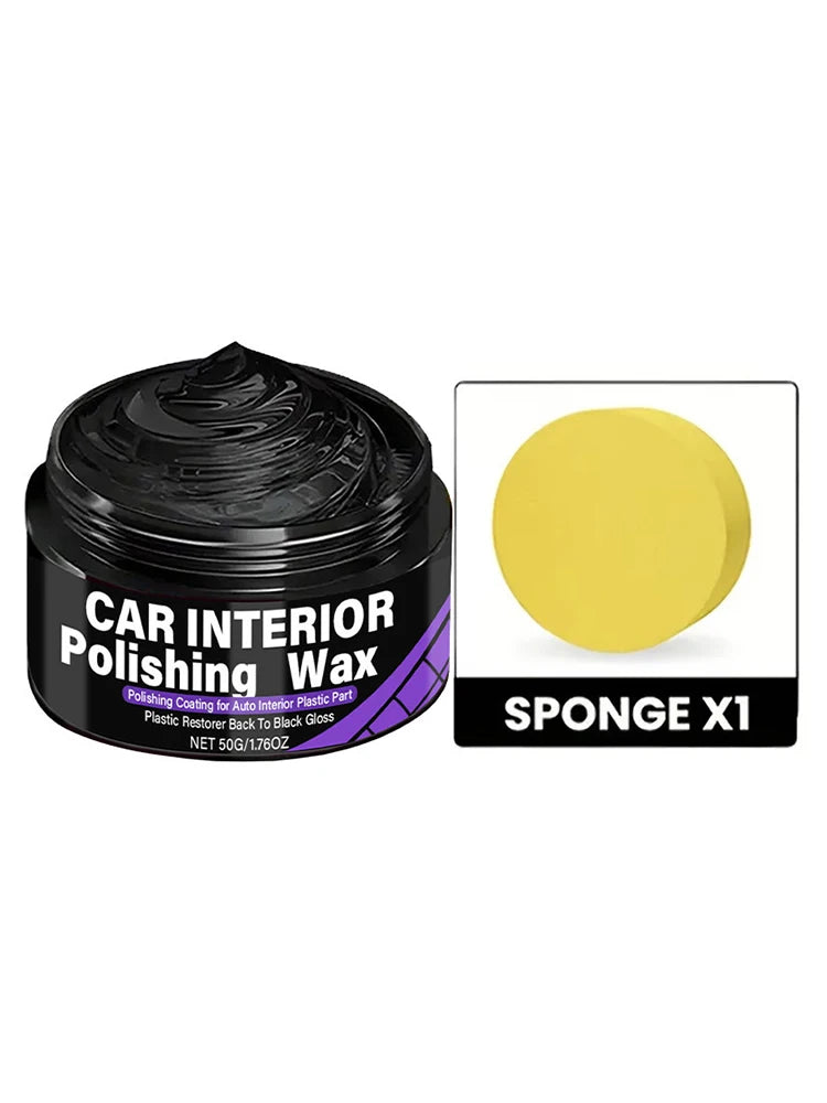 Car Plastic Restorer Black Gloss Wax – Interior & Panel Coating Auto Plastic Restorer Nixie 50g 1pcs