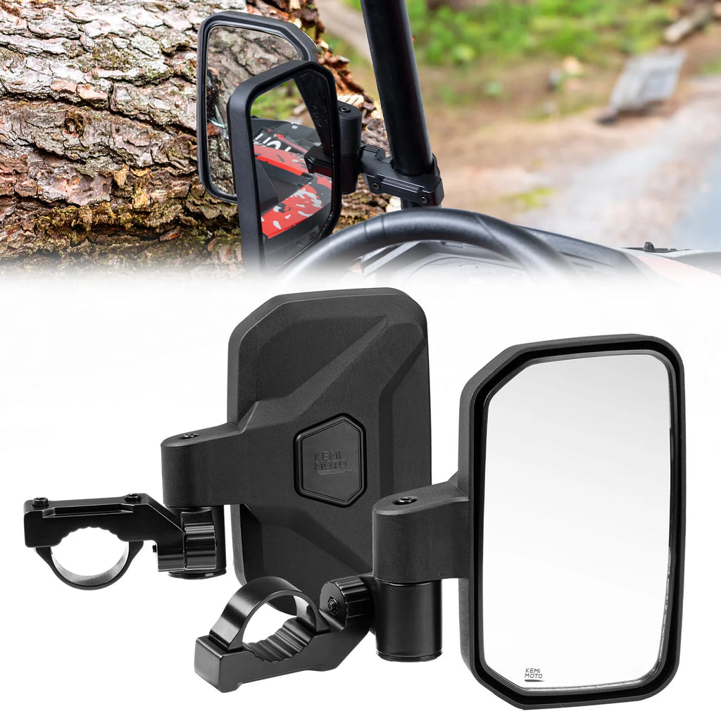 KEMIMOTO UTV Auto-Fold Side Mirrors | Aluminum | RZR Can-Am UTV Side Mirrors Nixie