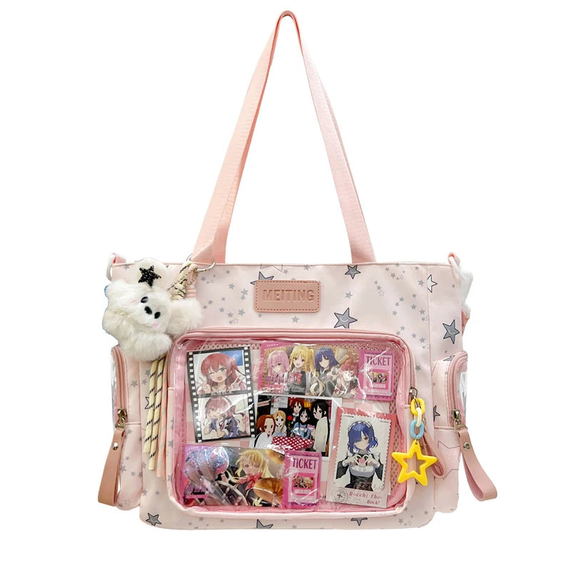 Large Capacity College Tote Crossbody Shoulder Bag – Nylon Tote Shoulder Bag Nixie