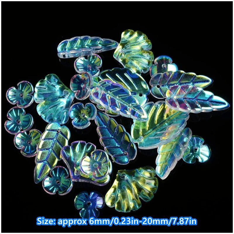 20pcs AB Glass Flower Beads for DIY Jewelry Making Glass Jewelry Beads Nixie