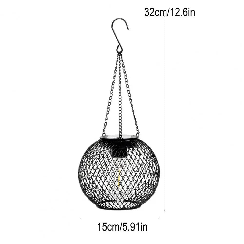 Solar Hanging Lantern Metal Mesh Outdoor Garden Patio Décor Solar Outdoor Lantern Nixie