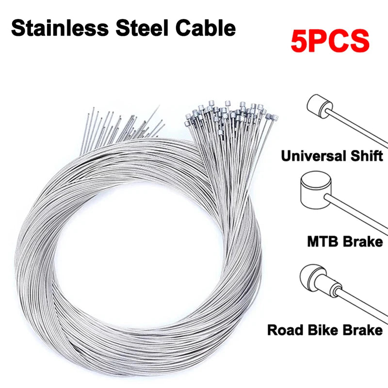 5-Pack Stainless Steel Bike Brake & Derailleur Inner Cables Bike Brake Cables Nixie