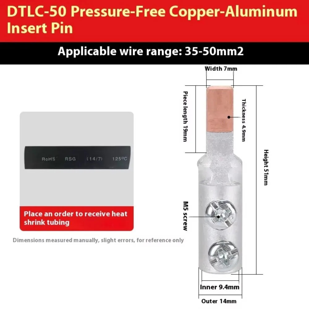 Copper Crimp Terminal Lug Non-Insulated Wire Joint Block