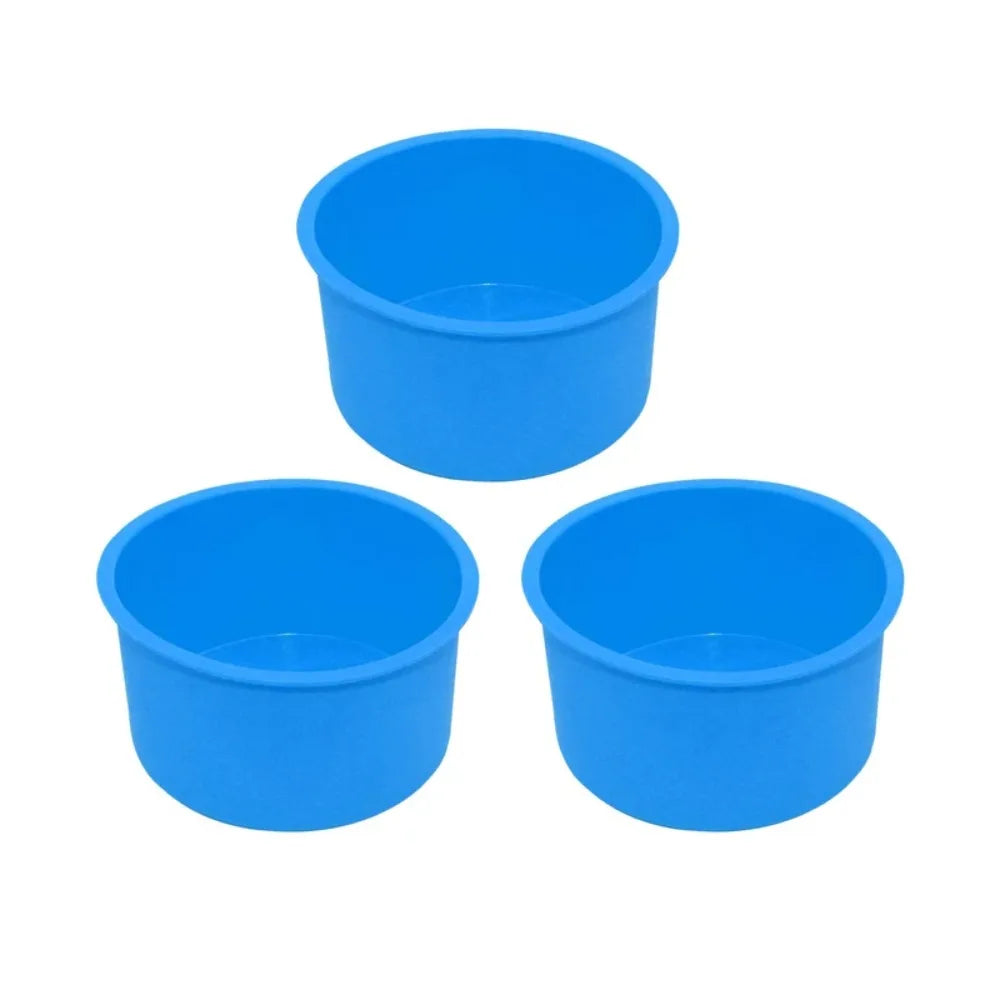 3-Piece Silicone Mini Cake Pans – Cheesecake & Angel Food Molds Silicone Cake Molds Nixie Blue 3pcs