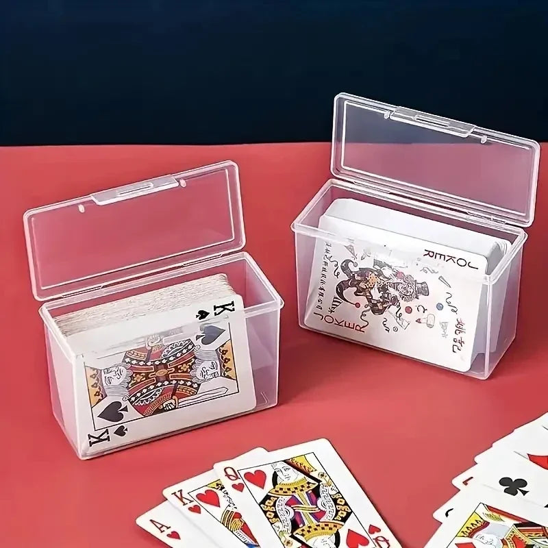 Clear Playing Card Deck Box – Holds 2 Poker Decks | 1 or 3 Pcs Card Deck Storage Box Nixie
