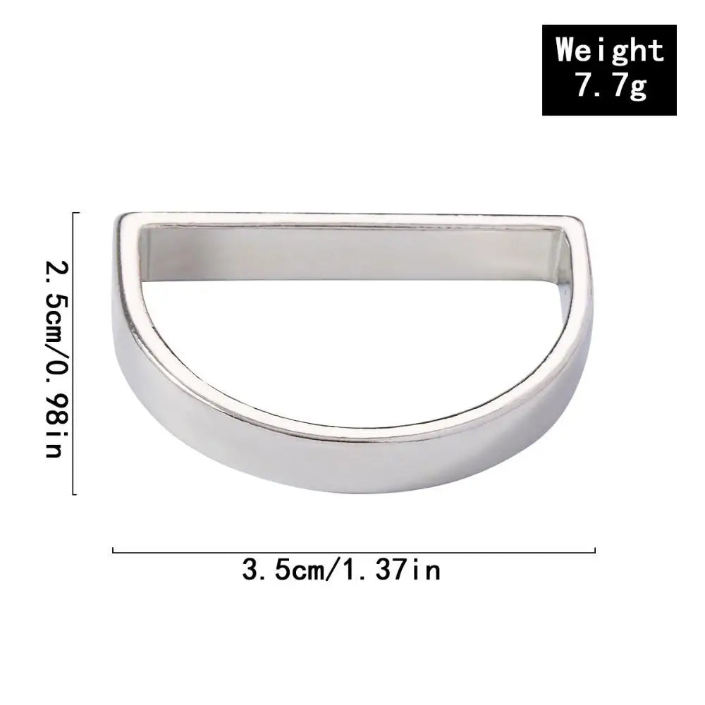 12-Pack Matte Gold Stainless Steel Napkin Rings | D-Shape Napkin Rings Nixie