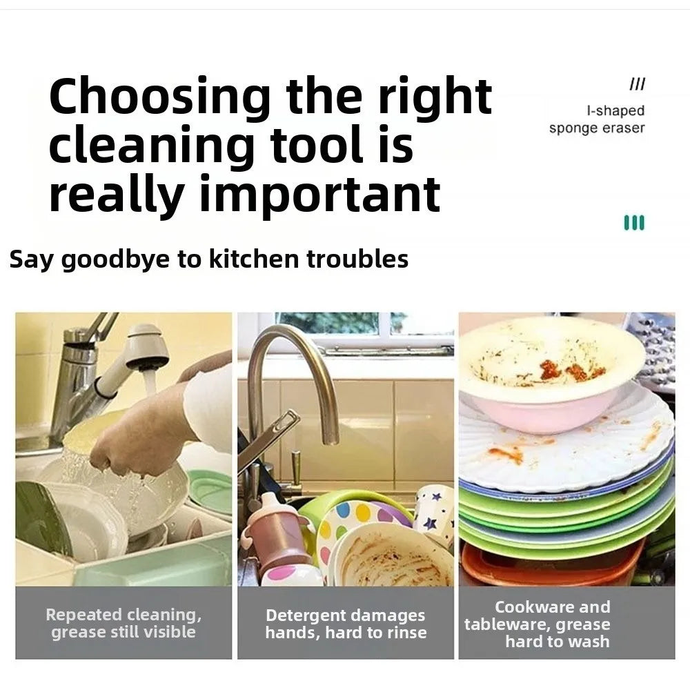 Double-Sided Dishwashing Sponge – Absorbent Scrubber 5/10 Pcs