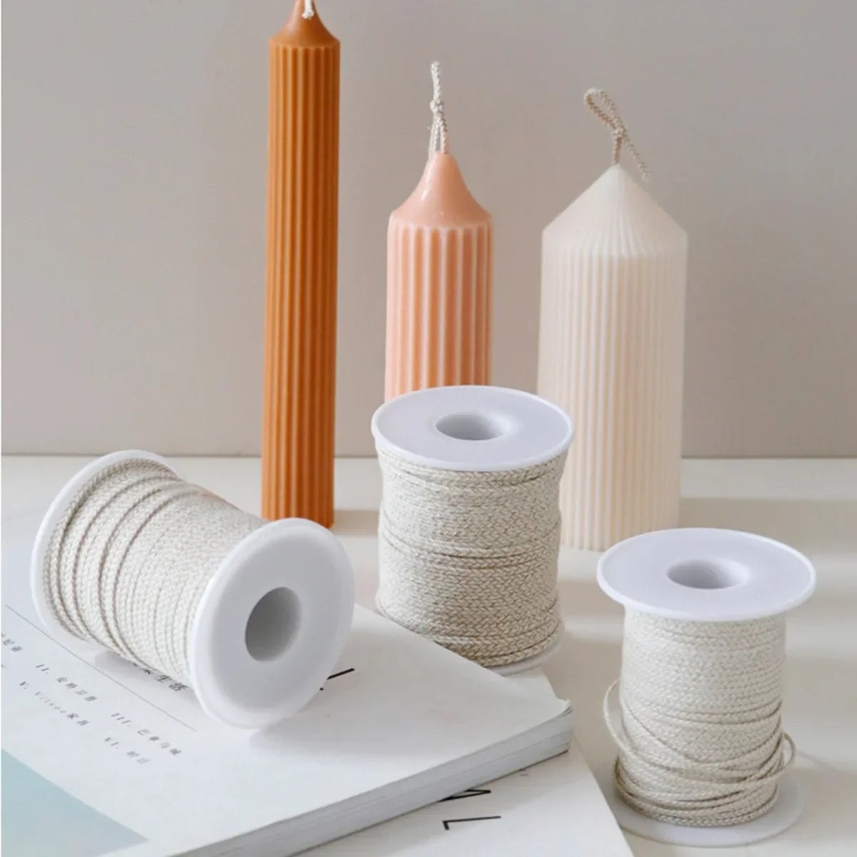 Cotton Candle Wick Roll 50m–61m | Low Smoke ECO DIY Candle Making Candle Wick Roll Nixie