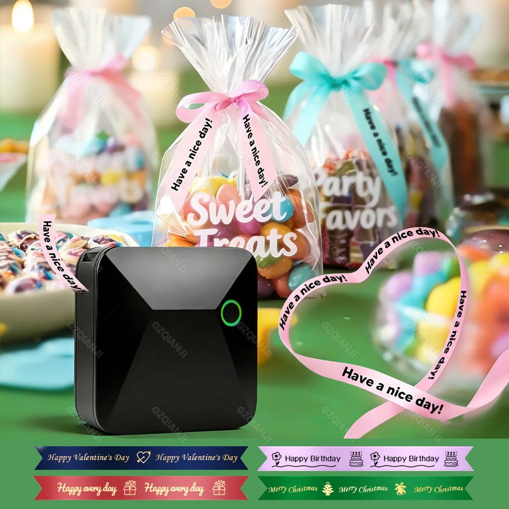 Marklife R15 Mini Portable Thermal Label Maker | Satin Ribbon