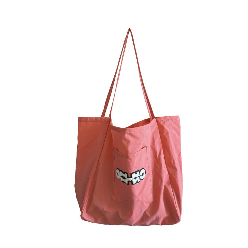Women's Large Nylon Tote Shoulder Bag – Casual Commuter Tote Shoulder Bag Nixie