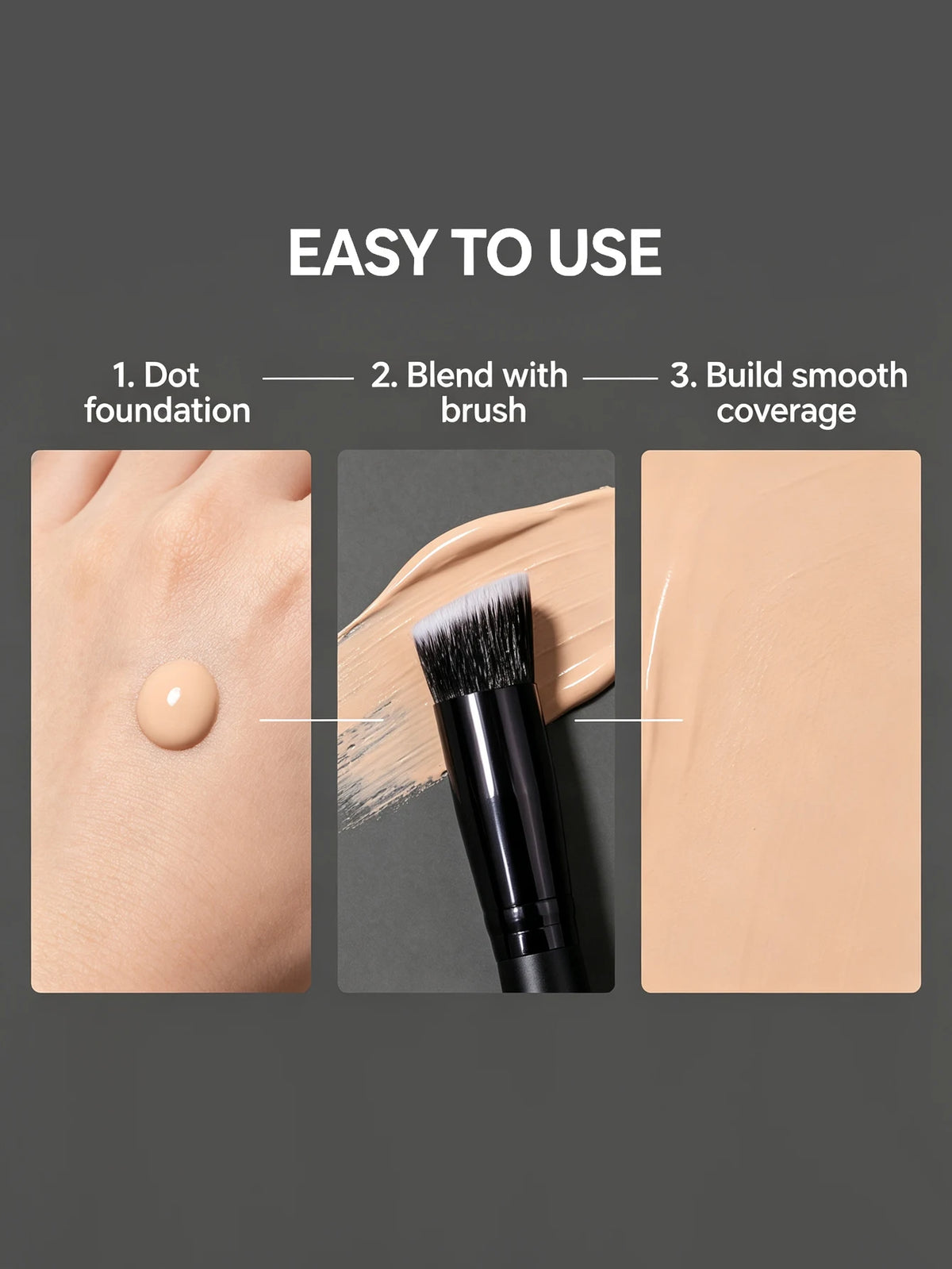 Nixie Soft Travel Makeup Brush – Foundation, Powder & Detail Makeup Brush Nixie