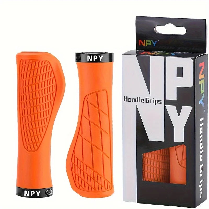 Ergonomic Lock-On MTB Bicycle Handlebar Grips | Non-Slip Bike Handlebar Grips Nixie Orange