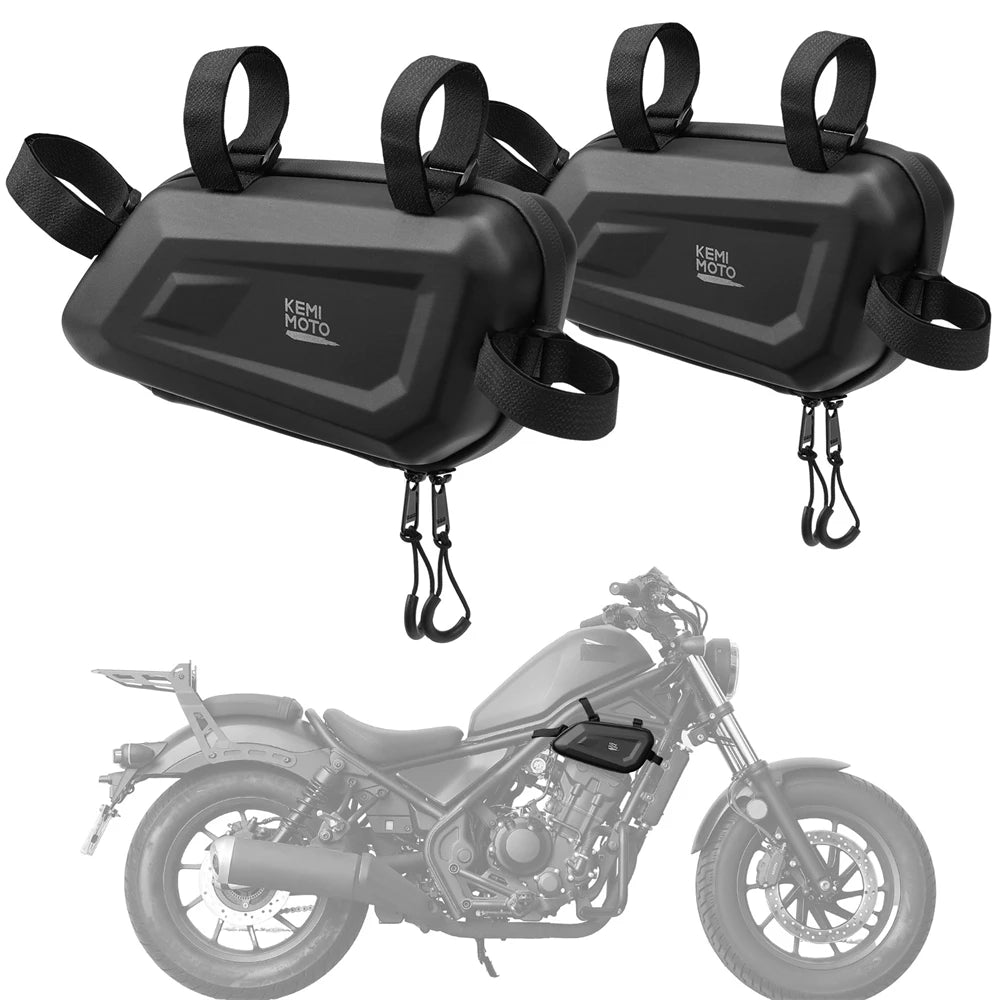 KEMiMOTO EVA Hard Shell Motorcycle Saddlebags – Honda Rebel Motorcycle Saddlebags Nixie Type A