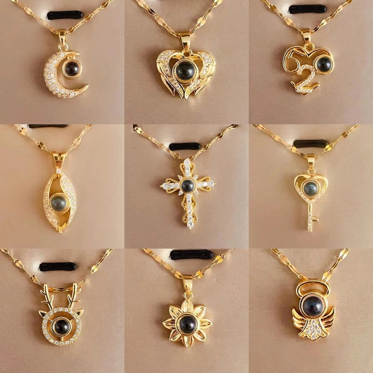 Women's Projection Pendant Necklace – I Love You Clavicle Chain Pendant Necklace Nixie