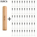 51pc Dual-Ended Nail Art Brush Set – Detachable Wood Handle Nail Art Brush Set Nixie 51PCS