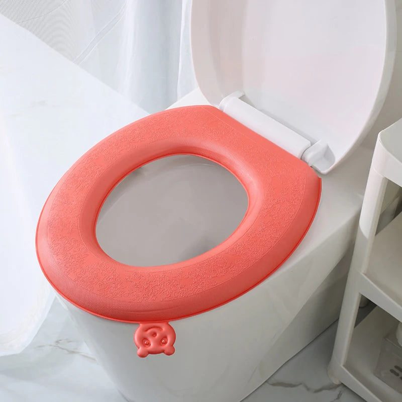 EVA Waterproof Toilet Seat Cushion Cover – Universal Fit Toilet Seat Cushion Nixie Red