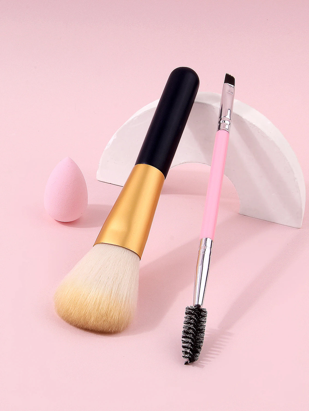 3-Piece Makeup Brush Set – Blush, Lash & Eyebrow Brushes Makeup Brush Set Nixie