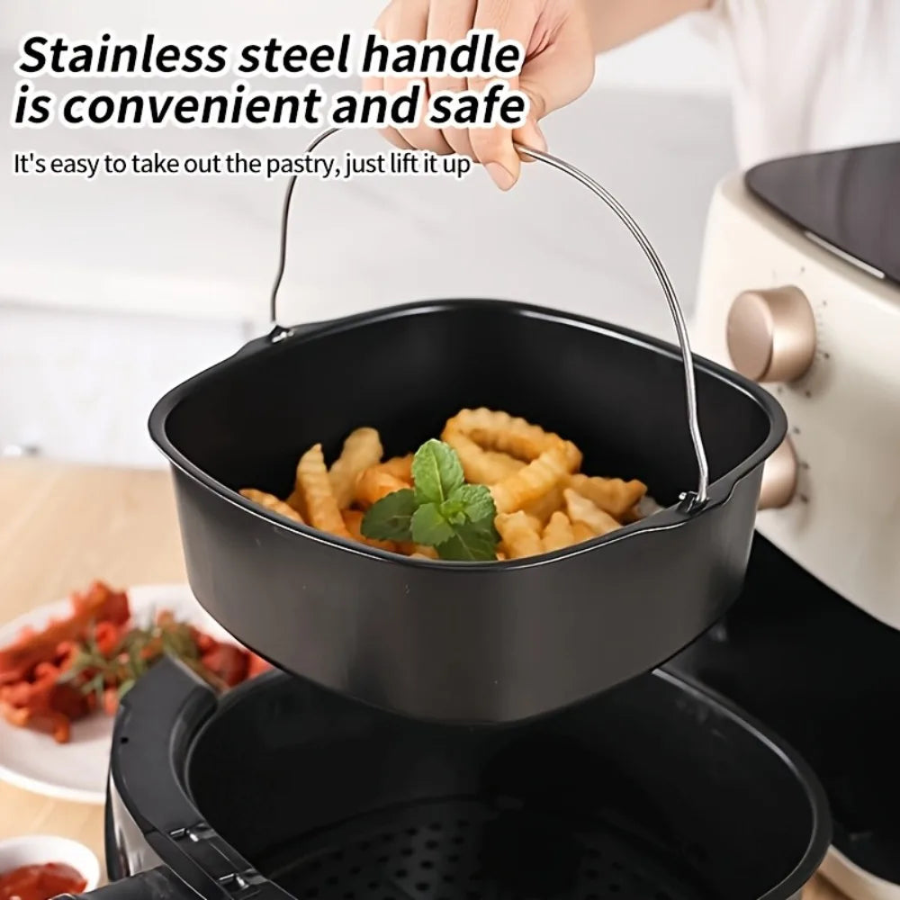 Non-Stick Carbon Steel Air Fryer Basket & Baking Pan Baking Pan Nixie