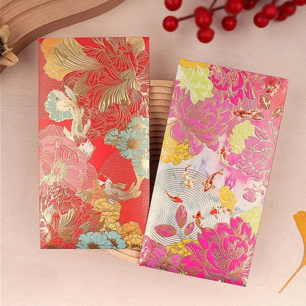 6pcs Floral Thank You Cards Golden Accents – Wedding & Birthday Greeting Cards Nixie
