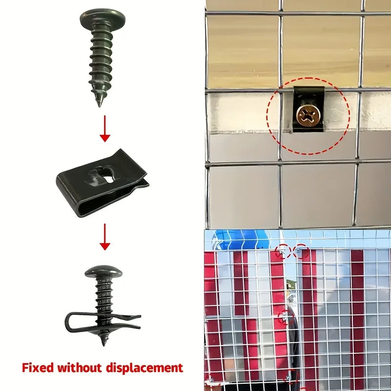 Car U-Type Metal Screw Clips – Anti-Rust Fender Bumper Fasteners Auto Body Fastener Clips Nixie