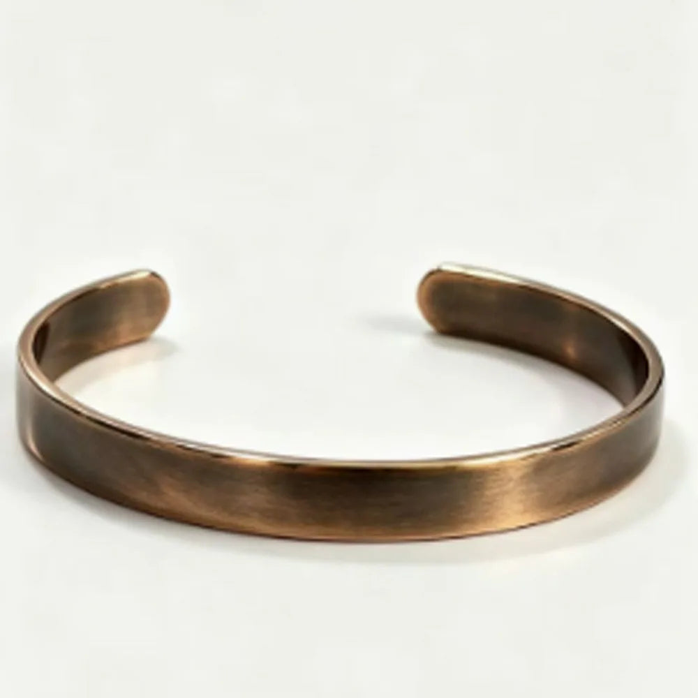 Pure Copper Open Cuff Bracelet – Adjustable Unisex Bangle