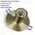 E27 Ceramic Light Socket with Metal Cap & Spring Bracket