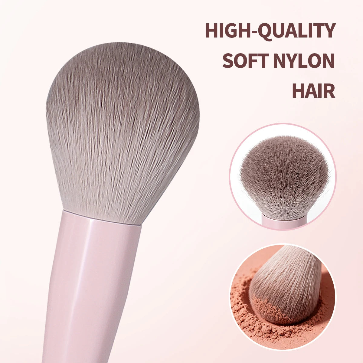 Soft Fluffy Makeup Brush Set – Beginner Foundation & Blush