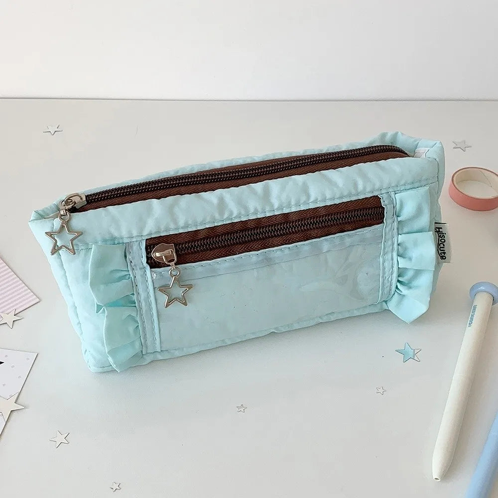 Transparent Window Pencil Case – Large Capacity Pen Bag