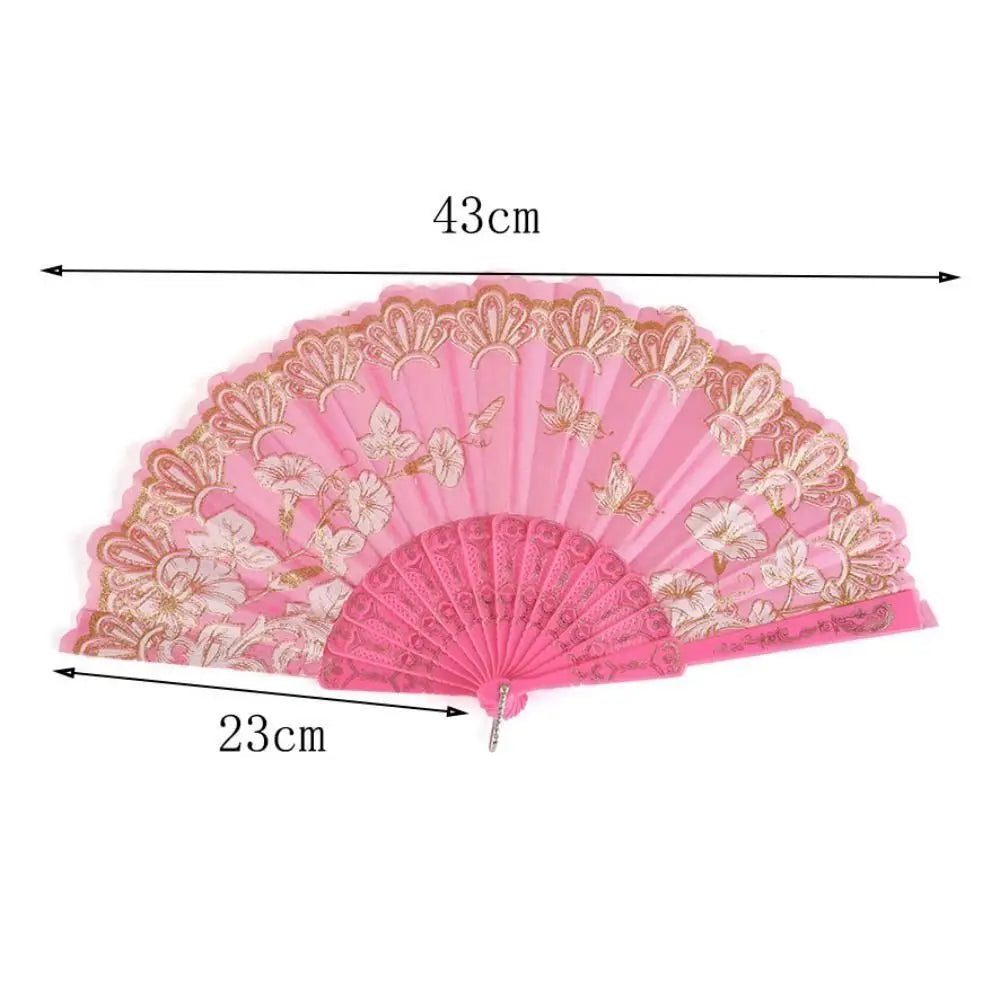 Chinese Antique Folding Fan – Floral Dance & Home Decor Fan Decorative Folding Fan Nixie