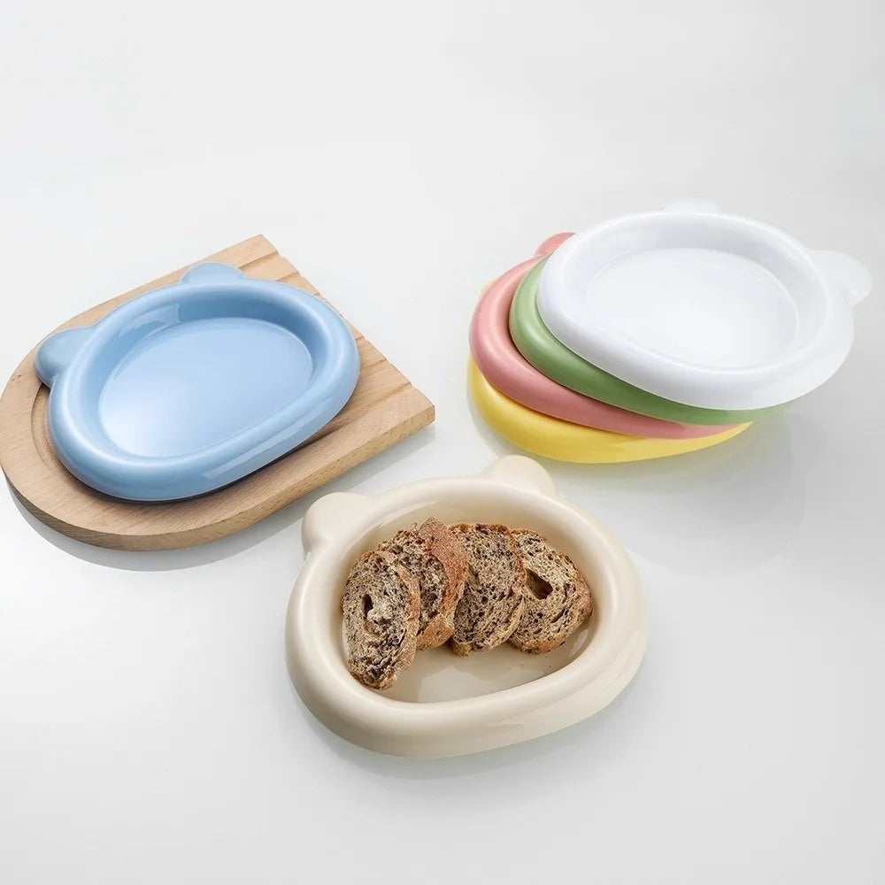 Cute Bear-Shaped PP Cat & Puppy Food Bowl – Anti-Tip Pet Food Bowl Nixie