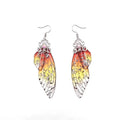 Butterfly Wing Crystal Drop Earrings – Antique Silver Bridal
