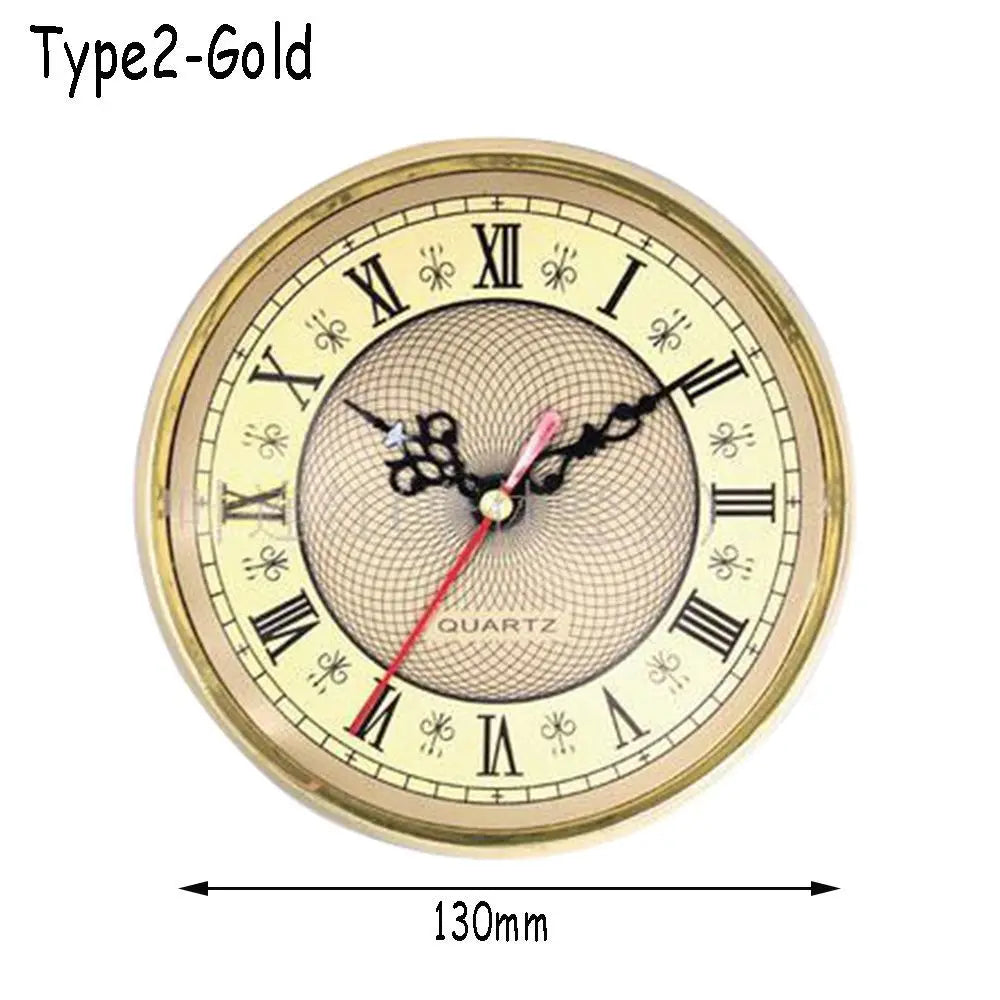 Roman Numeral Quartz Clock Insert – Gold Trim DIY Movement Clock Movement Insert Nixie Type2-gold