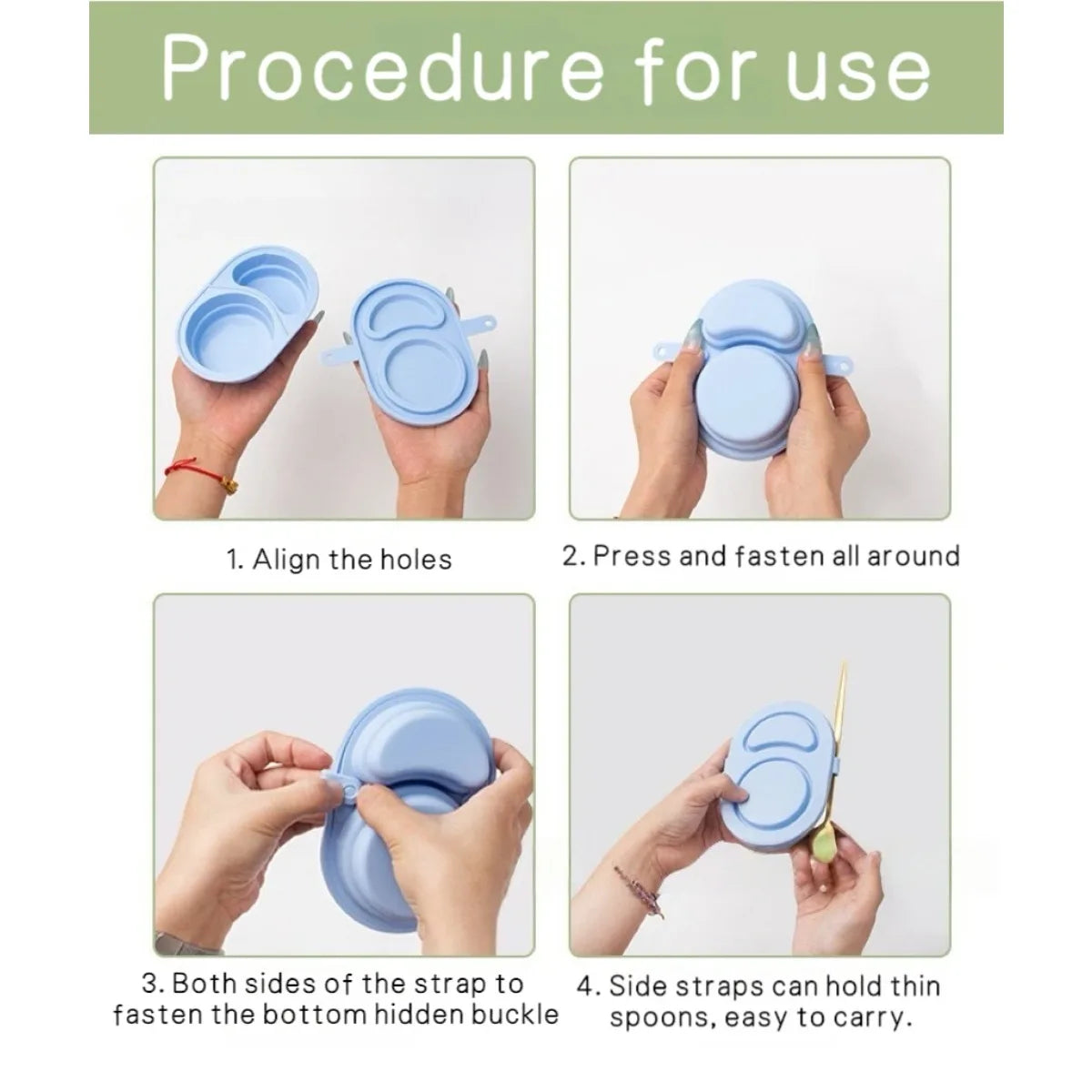 Silicone Dual Compartment Snack Box – Leakproof & Reusable