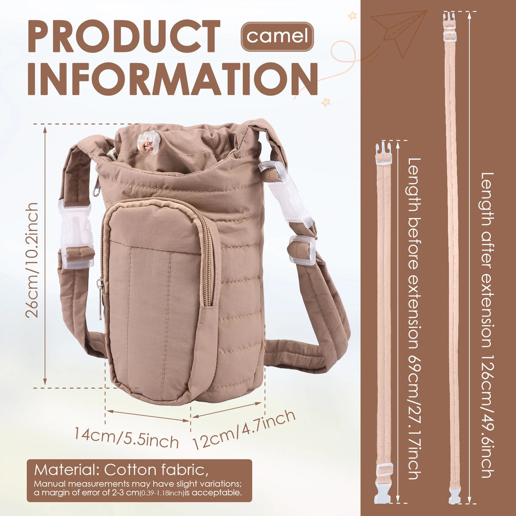 Portable Water Bottle Carrier Bag – Crossbody with Phone Pocket Water Bottle Carrier Bag Nixie