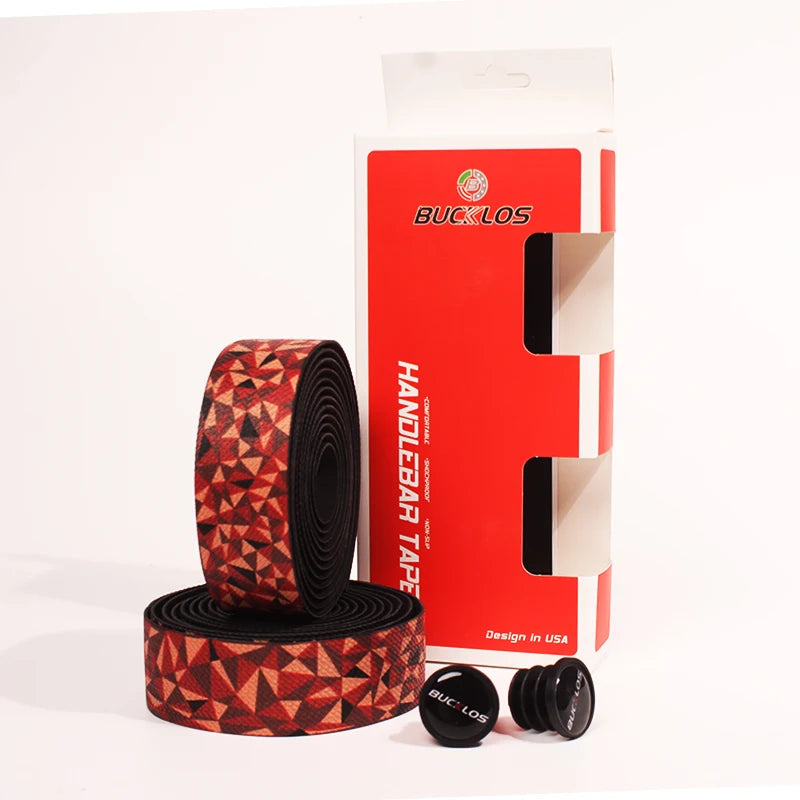 BUCKLOS EVA Road Bike Handlebar Tape – Anti-Slip Cycling Wrap Bike Handlebar Tape Nixie Red Black