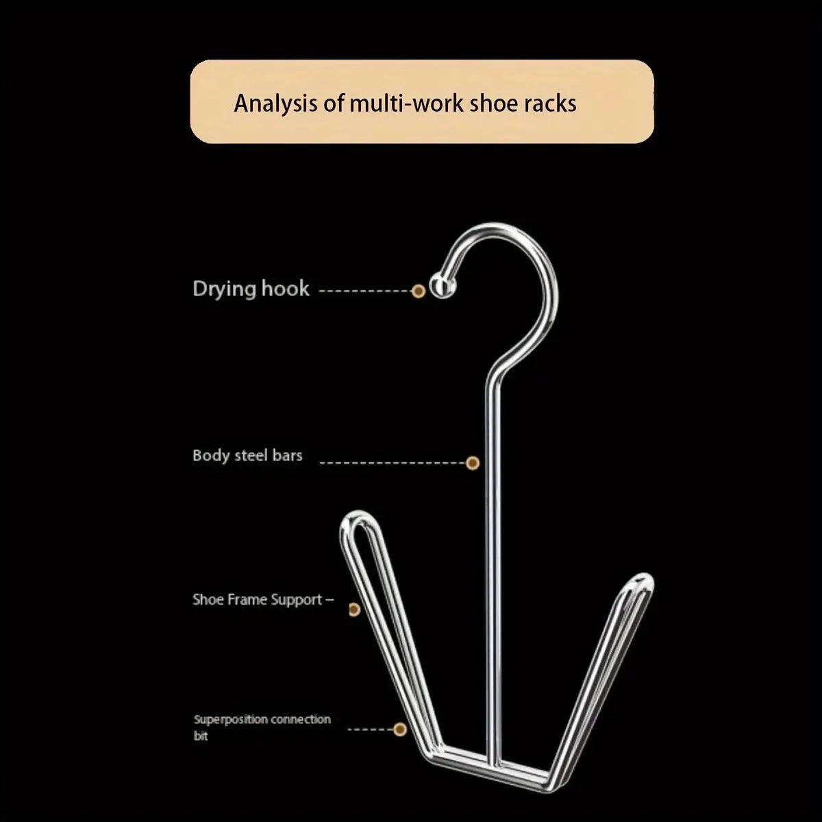 5-Pack Metal Shoe Rack Hangers – Balcony & Closet Hooks Shoe Rack Hanger Nixie
