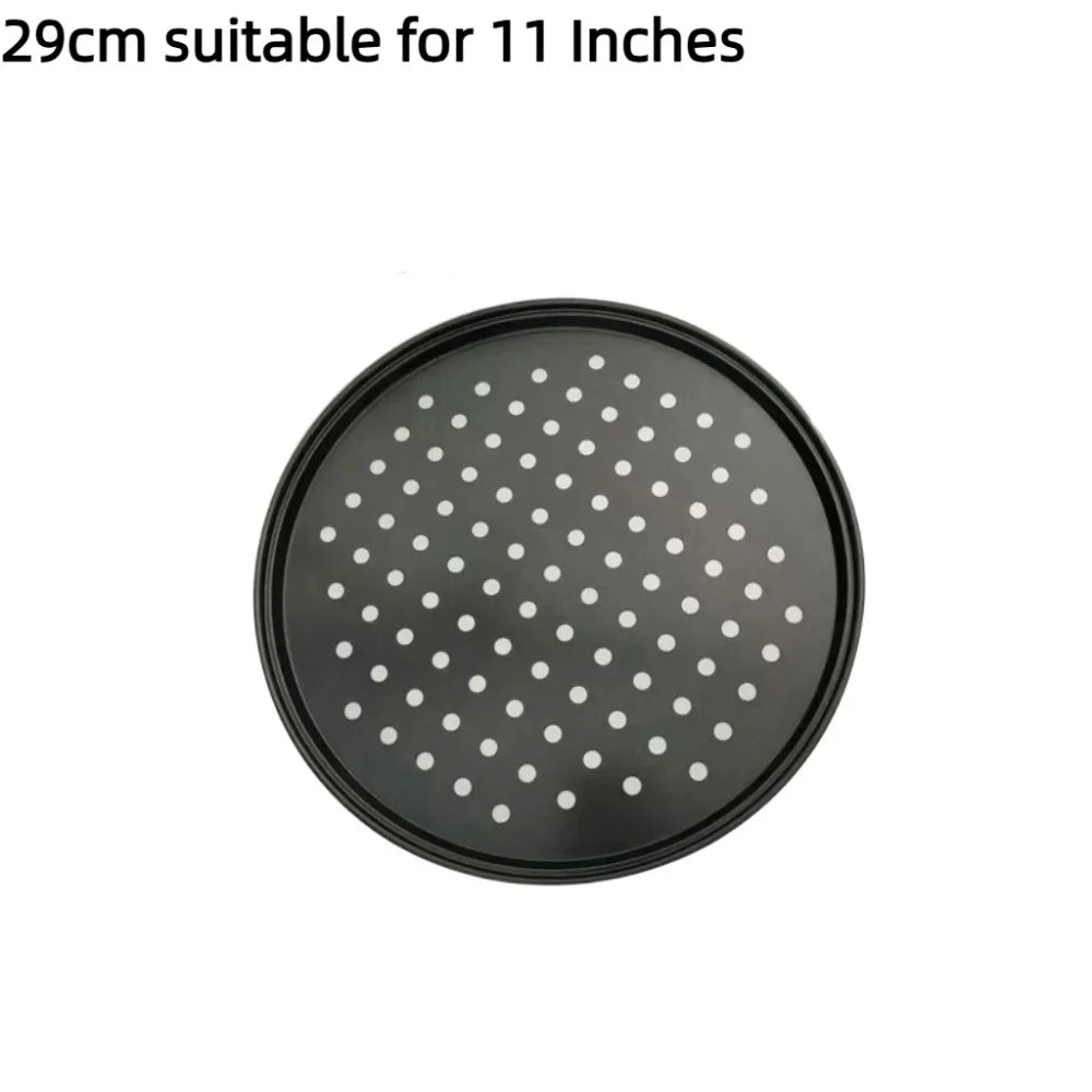 Non-Stick Perforated Pizza Pan 9–14 Inch Round Baking Tray Pizza Baking Pan Nixie Suitable for 11 In