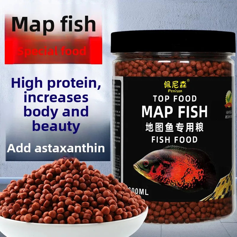 PENISON Oscar Fish Food Floating Pellets – High Protein Cichlid Aquarium Fish Food Nixie