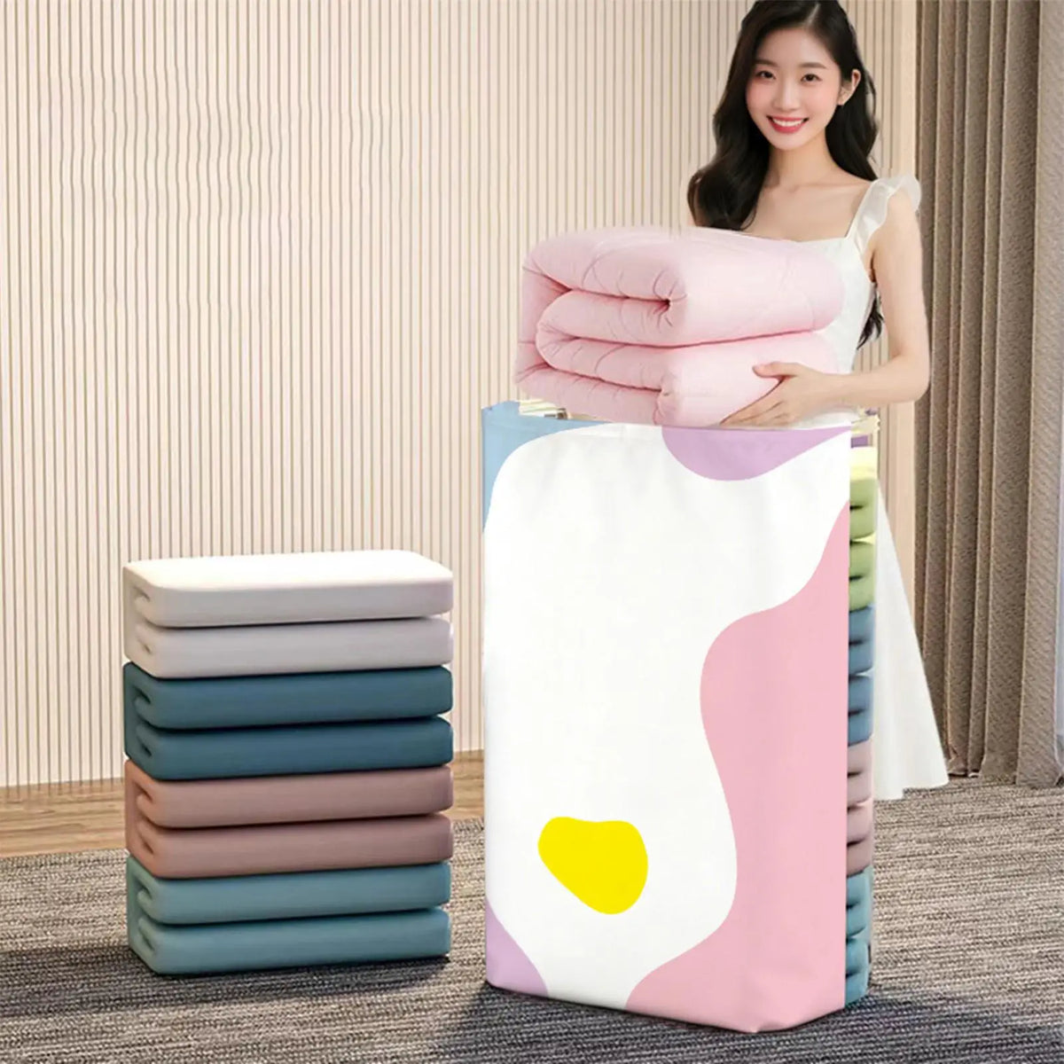 No-Pump Vacuum Storage Bags for Clothes & Comforters