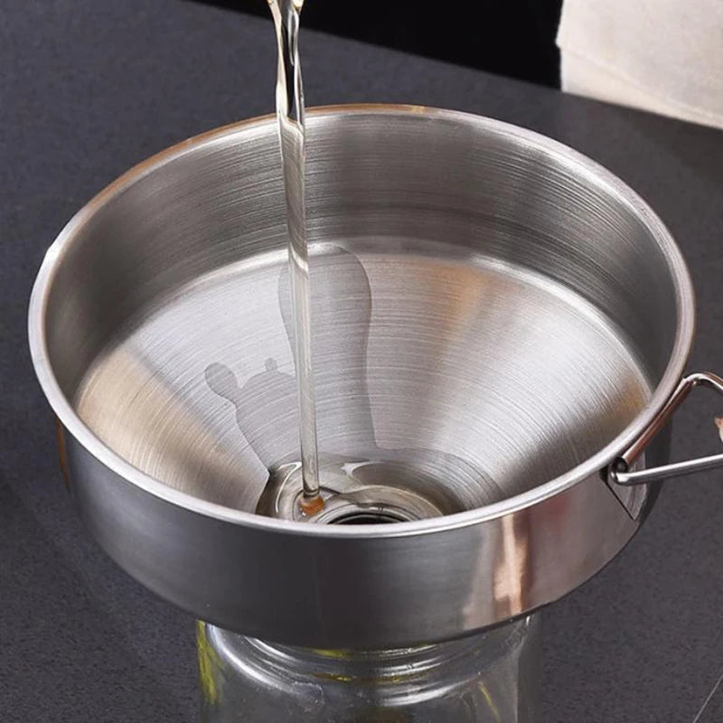 Stainless Steel Wide Mouth Funnel – Canning, Oil & Bar Use Kitchen Funnel Nixie