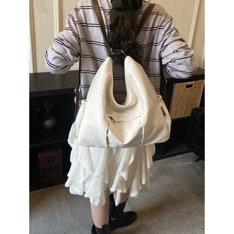 Nixie Large Canvas Tote Bag | Shoulder Backpack for Commuting Canvas Tote Bag Nixie