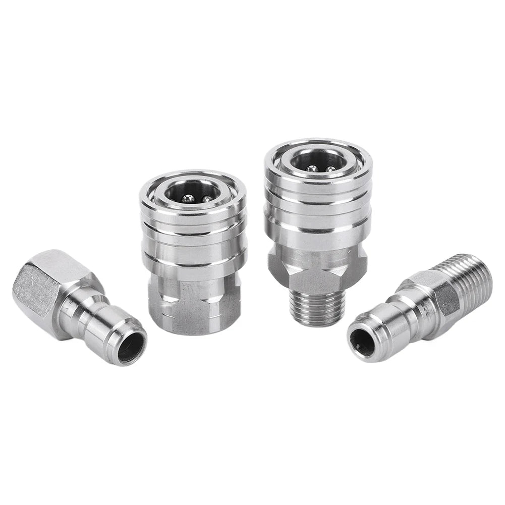 4Pcs 1/4" NPT Quick Connect Pressure Washer Adapter Set Pressure Washer Fittings Nixie