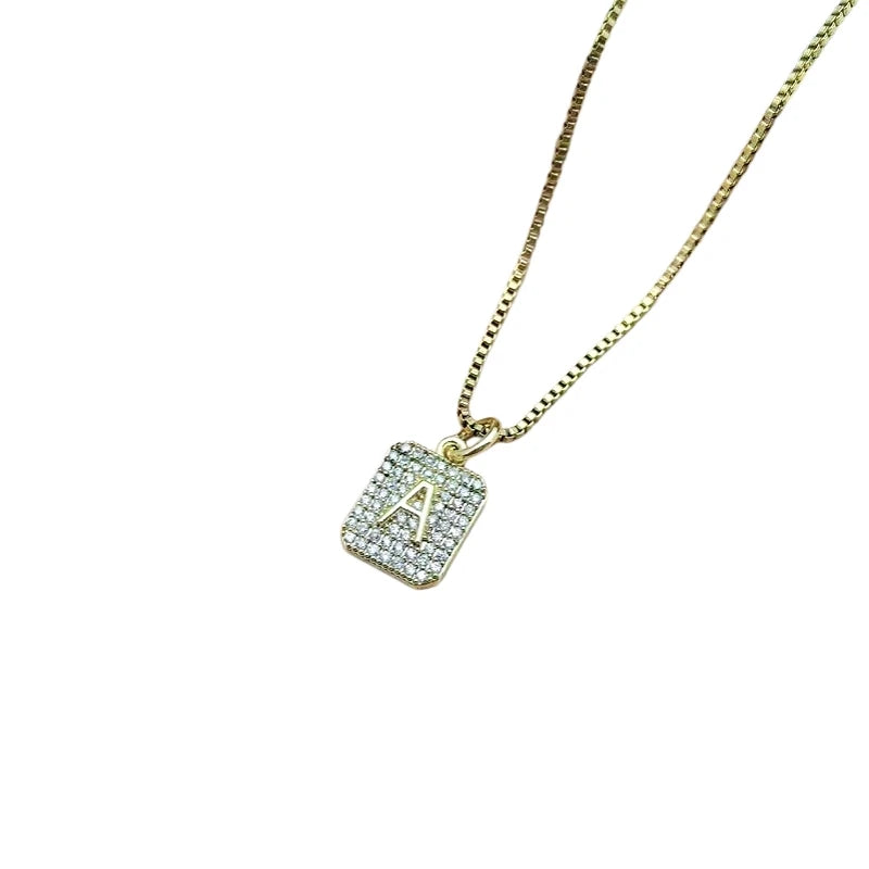 Mini Letter Gold Plated Pendant Necklace for Women | Elegant Pendant Necklace Nixie