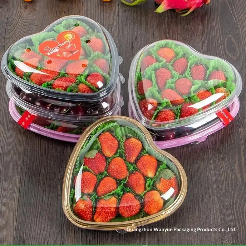 10pc Heart-Shaped Serving Trays with Lids – Reusable PET Serving Tray Set Nixie