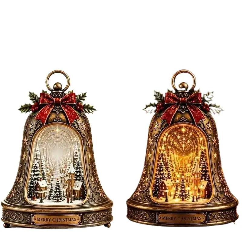 Christmas Glowing Bell Night Light & Tree Desktop Ornament