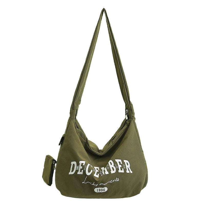 Korean Canvas Crossbody Tote Bag – Large Capacity for Women Canvas Crossbody Tote Nixie