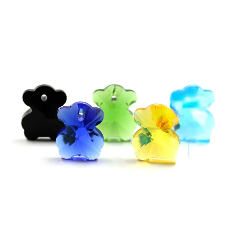 Crystal Heart Pendants & Faceted Glass Beads for DIY Jewelry