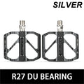 PROMEND Ultralight Flat Bike Pedals R27 M29 DU Bearing MTB BMX Flat Bike Pedals Nixie Pedal R27 Silver