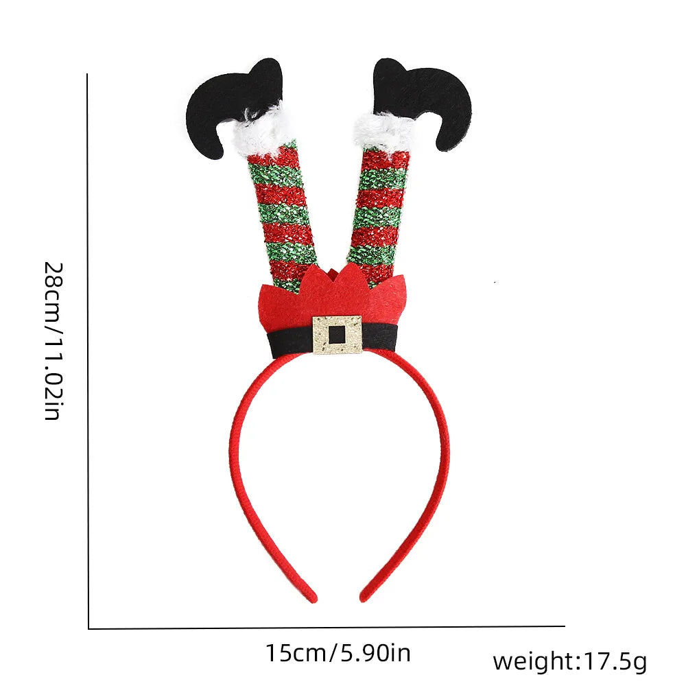 Cute Santa Claus Christmas Headband – Funny Xmas Hair Accessory